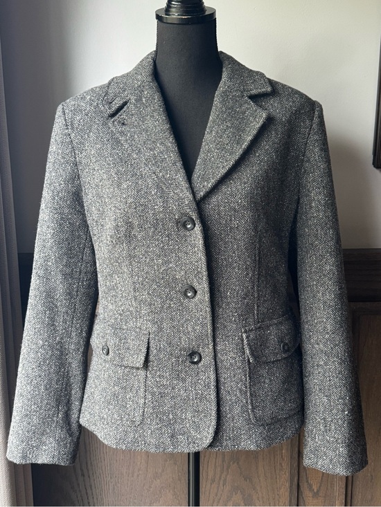L.L. Bean Jackets & Blazers - LL Bean Vintage Wool Silk Herringbone Blazer led petite